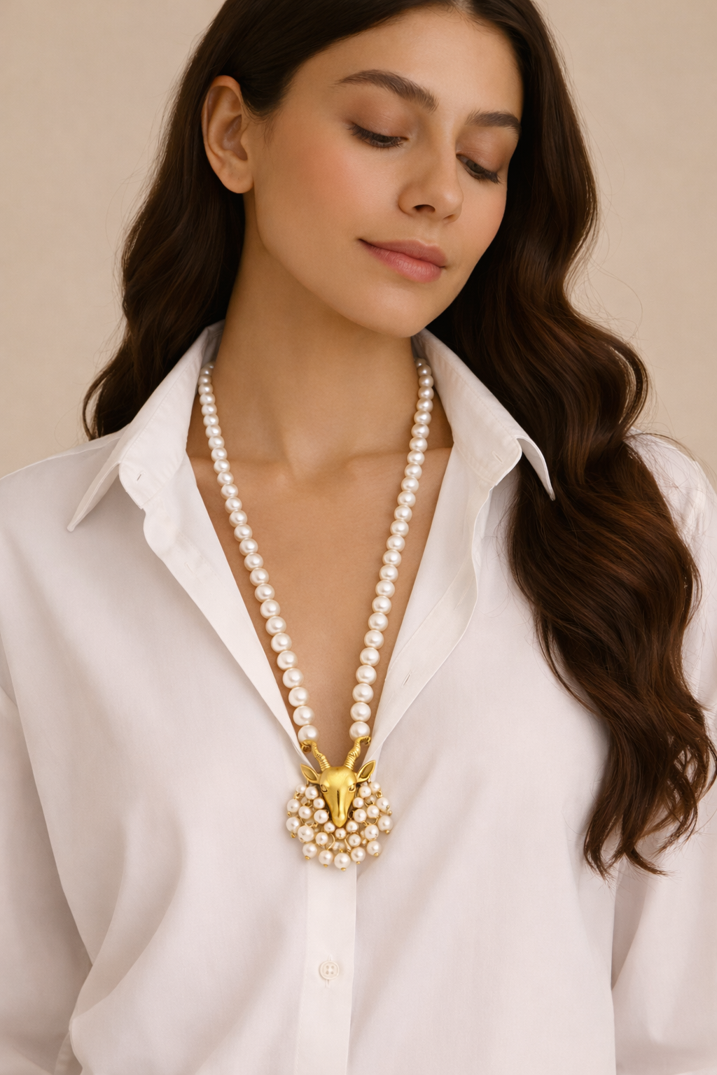 Markhor pearl necklace