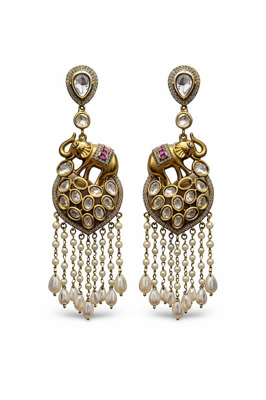 Elephant dangling earrings