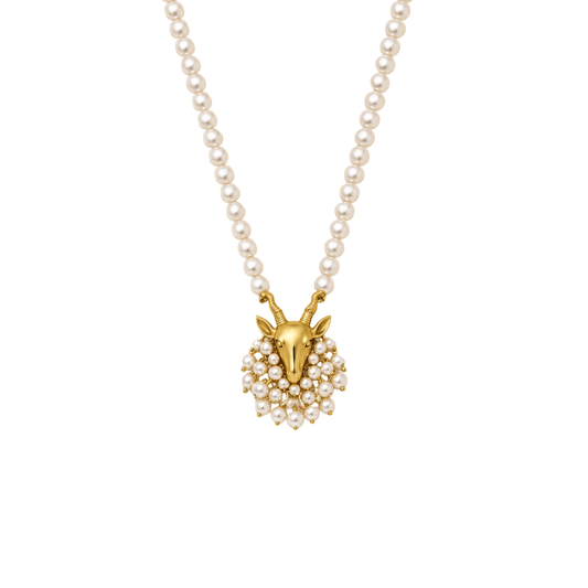 Markhor pearl necklace