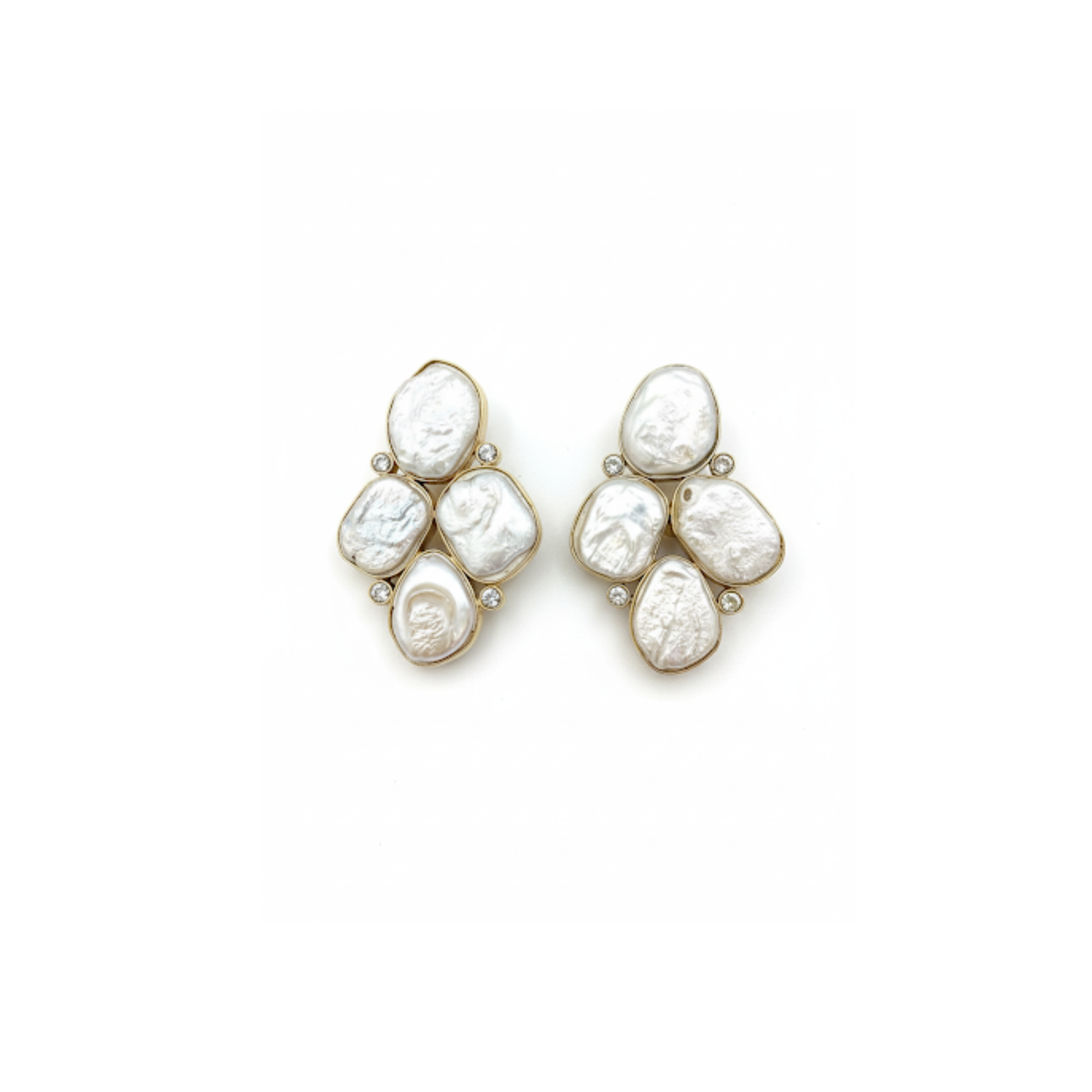 Baroque Pearl Cluster Earrings
